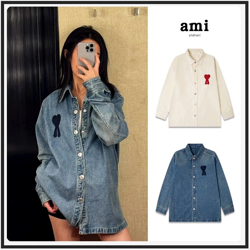 Ami Paris Heart-Embroidered Denim Jacket Review: A Trucker Fit Judged With T-Shirt Sizing Data