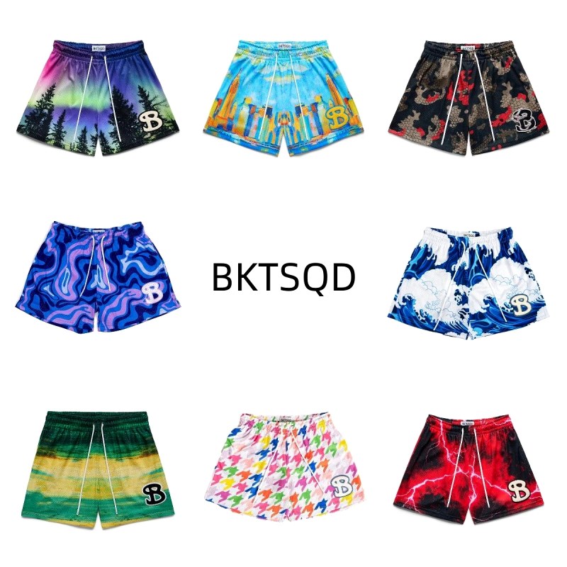 BKTSQD Multicolor Shorts Collection Review: Waistband Relaxed vs Stretched, Rise and Hem Opening Measured on a $10.15 Short