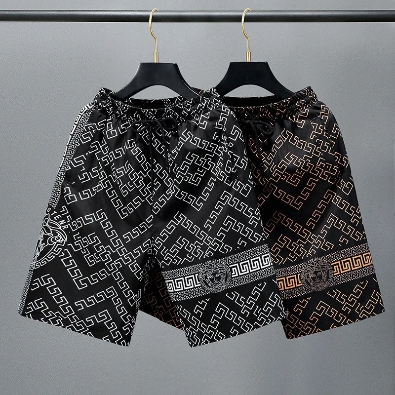 Versace Black Shorts in Everyday Casual Style Review: The 5XL End of the Size Run on a No-Stretch Polyester Five-Point
